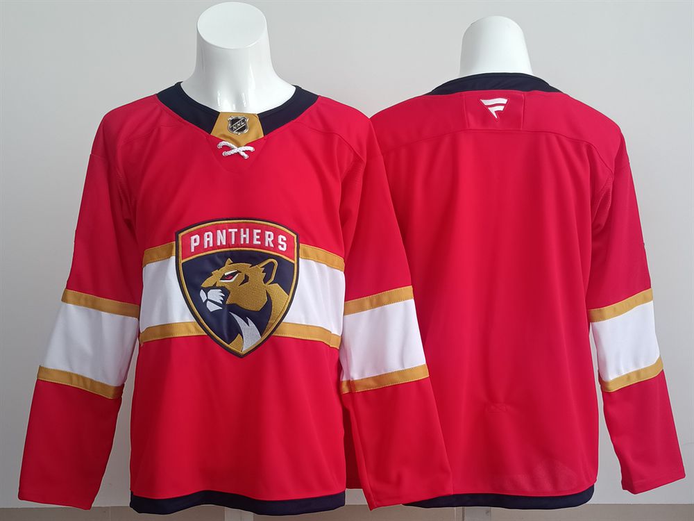 Men 2025 Florida Panthers Blank Red Fanatics Home Premium NHL Jersey style 1